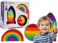 Zabawki sensoryczne - Zestaw Zabawek Sesnorycznych Dla Dzieci Rakieta Piłeczka Tęcza Pakiet - miniaturka - grafika 1