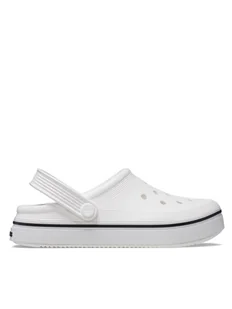 Crocs Klapki Crocs Crocband Clean Clog Kids 208477 Biały - Buty dla dziewczynek - miniaturka - grafika 1
