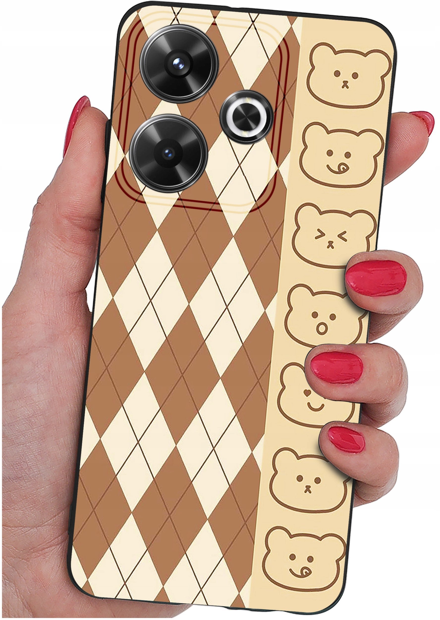 Etui do Xiaomi Redmi 13 4G WZORYSILIKONOWE MATT CASE + SZKŁO 9H