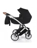 Wózki dziecięce - Junama Space Wózek głęboko-spacerowy 04 black - miniaturka - grafika 1