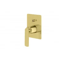 Baterie podtynkowe - KOHLMAN QW210EGDB Podtynkowa bateria wannowo-prysznicowa z dwoma wyjściami GOLD BRUSHED - miniaturka - grafika 1