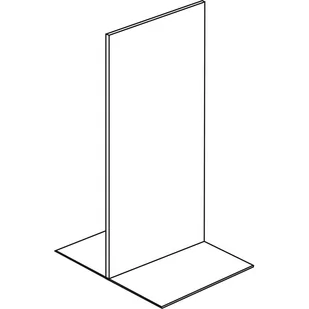 Regał sklepowy obustronny, pełne ścianki, 2200 x 1000 x 900 mm, podstawowy, biały - Artykuły do ekspozycji w sklepie - miniaturka - grafika 2