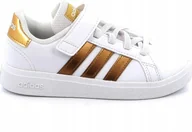 Buty dla dziewczynek - BUTY dziecięceADIDAS GRAND COURT GY2577 złote 30,5 - miniaturka - grafika 1