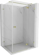 Kabiny prysznicowe - Mexen Lunar T kabina prysznicowa uchylna prawa 70 x 110 cm, transparent, złota - 834T-070-110-50-00-P - miniaturka - grafika 1