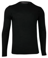 Swetry męskie - Sweter Czarny, Okrągły Dekolt, Elegancki, Jednokolorowy, Męski - BRAVE SOUL - Brave Soul - miniaturka - grafika 1