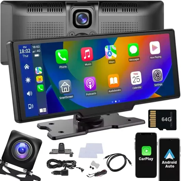 Radio Stacja Multimedialna Monitor Android Auto Apple Carplay 2 Kamery Dvr