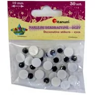 Dekoratorstwo - Titanum Elementy dekoracyjne oczka samoprzylepne 10mm 30szt TITANUM - miniaturka - grafika 1