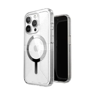 Speck Gemshell Grip + MagSafe - Etui do iPhone 15 Pro (Clear / Chrome Finish) - Etui i futerały do telefonów - miniaturka - grafika 1