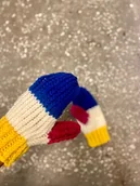 Rękawiczki - Rękawiczki jednopalczaste z wełny merino multikolor - miniaturka - grafika 1