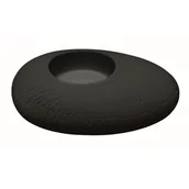 Akcesoria łazienkowe - Kleine Wolke Świecznik Candle kamień czarny S tworzywo/żywica - miniaturka - grafika 1