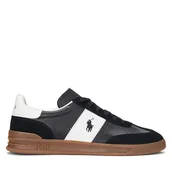 Sneakersy męskie - Sneakersy Polo Ralph Lauren Heritage Aera 809956119001 Czarny - miniaturka - grafika 1
