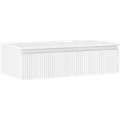 Szafki łazienkowe - Mexen Rivel szafka łazienkowa podumywalkowa 90 cm z blatem, 1 szuflada, ryflowana , biała mat - 91A20-09023-1-BFC01 - miniaturka - grafika 1