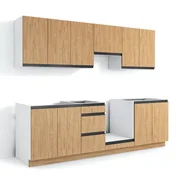 Meble kuchenne - Zestaw Mebli Kuchennych Bari Plus 265 Dąb Kamienny - miniaturka - grafika 1