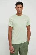 Koszulki męskie - Columbia t-shirt sportowy Columbia Hike kolor zielony gładki 1990391 - miniaturka - grafika 1