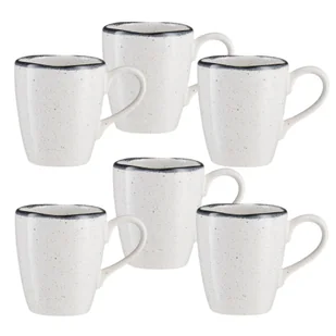 Zestaw kubków ceramicznych 340 ml 6 sztuk VANILLA - Kubki - miniaturka - grafika 1