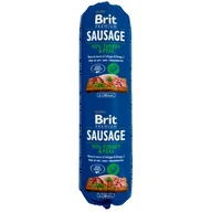 Mokra karma dla psów - Brit Sausage Chicken turkey & pea 800 g - miniaturka - grafika 1