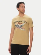 Koszulki męskie - Aeronautica Militare T-Shirt 251TS2406J641 Beżowy Regular Fit - miniaturka - grafika 1