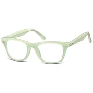 Okulary korekcyjne, oprawki, szkła - Okulary dziecięce zerówki prostokątne oprawki korekcyjne PK10F seledynowy - miniaturka - grafika 1