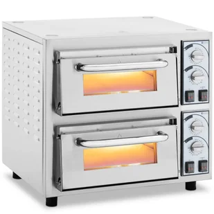 Piec do pizzy - 2 komory - 4750 W - Ø40 cm - kamień ogniotrwały - Royal Catering RCPO-4800-2PS - Piece, kotły  i płyty grzejne gastronomiczne - miniaturka - grafika 1