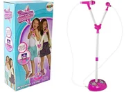 Instrumenty muzyczne dla dzieci - Import LEANToys Podwójny Mikrofon Muzyka Światła Diody MP3 Statyw LT-7823-0 - miniaturka - grafika 1