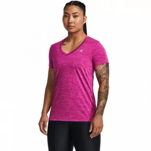 Damska koszulka treningowa UNDER ARMOUR Tech SSV - Twist - różowa - Koszulki sportowe damskie - miniaturka - grafika 1