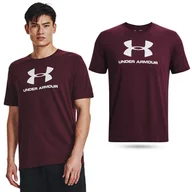Koszulki sportowe męskie - Koszulka fitness męska UNDER ARMOUR LOGO SS z krótkim rękawem - miniaturka - grafika 1