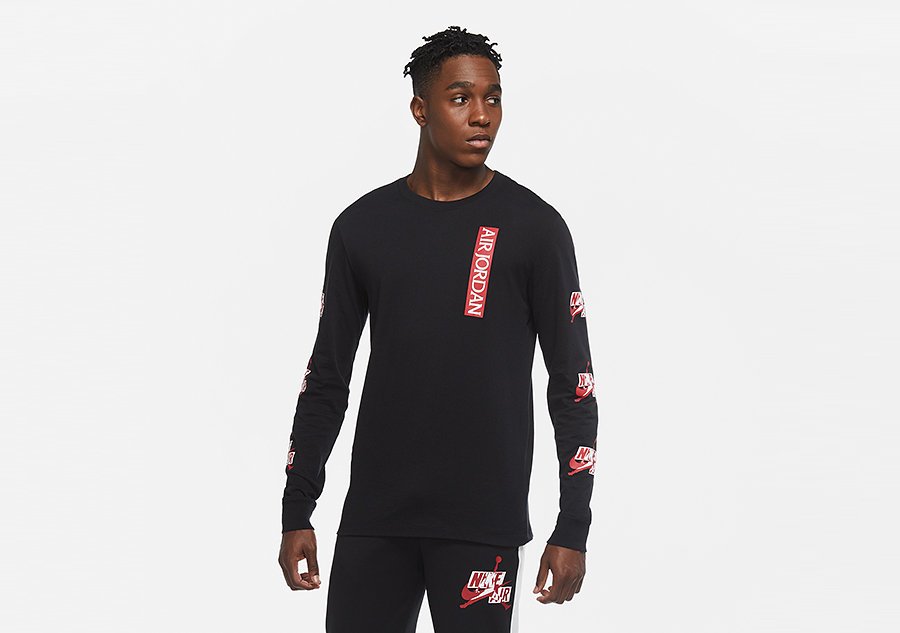 Nike Air Jordan Jumpman Classics Long-Sleeve Crew Tee Black