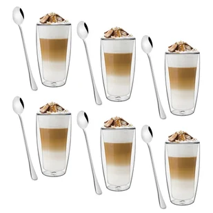 Szklanki termiczne Tadar 400 ml 6 szt. i 6 łyżeczek - Szklanki - miniaturka - grafika 1