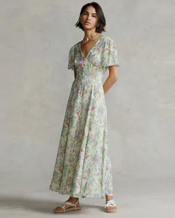 Sukienki - RALPH LAUREN Sukienka maxi w kwiatowy print rozmiar 8 - grafika 1