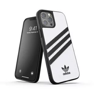 Adidas Etui zaprojektowane do iPhone 12 Pro Max 6.7, sprawdzone pod kątem upadku, podwyższone krawędzie, oryginalne formowane etui ochronne, białe/czarne EX7892 - Etui i futerały do telefonów - miniaturka - grafika 1