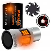Żarówki samochodowe - ŻARÓWKA LED PY21W BAU15S MAGALL FAN-CAN POMARAŃCZOWE CANBUS KIERUNKOWSKAZ - miniaturka - grafika 1