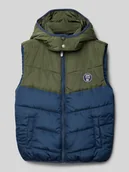 Kurtki i płaszcze dla chłopców - Kamizelka pikowana z kapturem - miniaturka - grafika 1