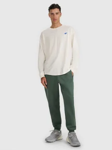 Męskie spodnie dresowe joggery 4F 4FWAW25TTROM1252 - khaki - Spodnie sportowe męskie - miniaturka - grafika 1