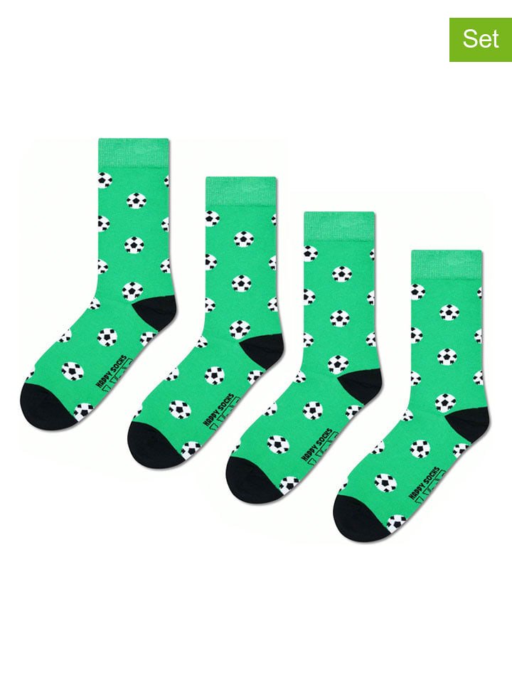 Happy Socks Skarpety (2 pary) w kolorze zielonym