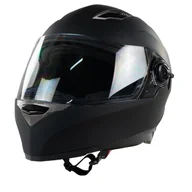 Kaski motocyklowe - Kask na skuter motocyklowy szczękowy zamknięty BB09B z blendą M czarny mat - miniaturka - grafika 1