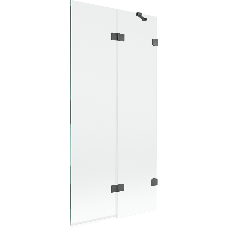 Mexen Lunar parawan nawannowy 2-skrzydłowy prawy 90 x 150 cm, transparent, gun gray szczotkowany - 897-090-100-66-00-P