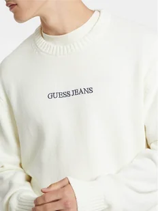 Guess Jeans Sweter 168473 Biały Classic Fit - Swetry męskie - miniaturka - grafika 1