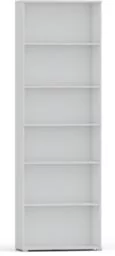 Regał pola 215x60 cm biały, 6 półek na książki i segregatory - Regały - miniaturka - grafika 1