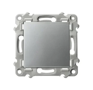 Wyłącznik pojedynczy SZAFIR - srebro - Wyłączniki światła i elektryczne - miniaturka - grafika 1
