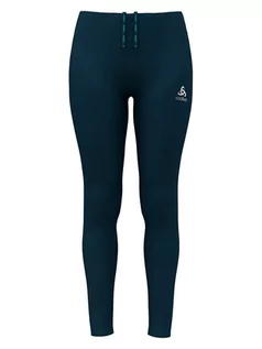 Spodnie sportowe damskie - Odlo Legginsy funkcyjne "Essential Warm" w kolorze granatowym - grafika 1