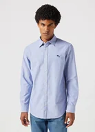 Koszule męskie - camicie uomo wrangler 112350481 ls shirt oxford blue - miniaturka - grafika 1