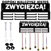 Gadżety dla kibiców - Wieszak na medale DOPÓKI WALCZYSZ JESTEŚ ZWYCIĘZCĄ! - miniaturka - grafika 1