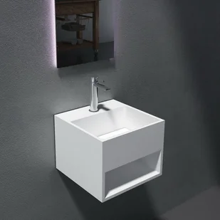 Bernstein Umywalka ścienna z półeczką PB2035 odlew mineralny biały mat - Umywalki Bernstein Umywalka ścienna z półeczką PB2035 odlew mineralny biały mat - Umywalki - miniaturka - grafika 1