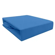 Prześcieradła - PRZEŚCIERADŁO JERSEY Z GUMKĄ 160x200 NIEBIESKI BAWEŁNA 160/200 - miniaturka - grafika 1