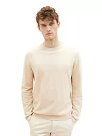 Swetry męskie - TOM TAILOR sweter męski lniany, 13523 – Cargo Beige Melange, 3XL - miniaturka - grafika 1