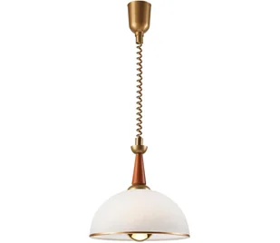 Lampa wisząca z reg. wysokości CHIARA 1xE27/60W/230V ciemnobrązowy/buk - Lampy sufitowe - miniaturka - grafika 1