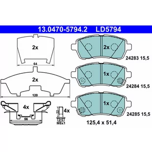 Klocki hamulcowe - komplet ATE 13.0470-5794.2 - Klocki hamulcowe - miniaturka - grafika 1