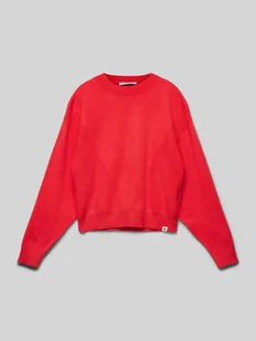 Sweter z dzianiny z obniżonymi ramionami - Swetry dla dziewczynek - miniaturka - grafika 1