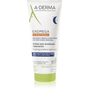 A-Derma Exomega Control Repairing Emollient Night Cream regenerujący krem na noc 200 ml - Kremy dla dzieci - miniaturka - grafika 1