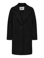 Płaszcze damskie - ONLY Damski płaszcz ONLNEWVICTORIA Life Coat OTW NOOS, czarny/szczegóły: melanż, M, Black/Detail:MELANGE, M - miniaturka - grafika 1